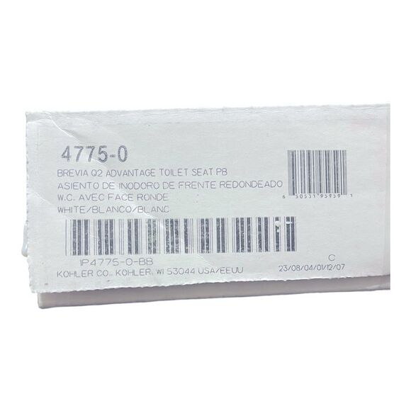 KOHLER 4775-0 Brevia Round Toilet Seat with Quick-Release - Picture 8 of 8